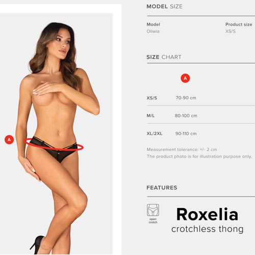 Εσώρουχο Obsessive Roxelia Crotchless Thong