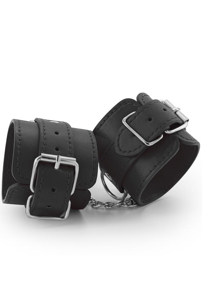 Χειροπέδες - Leather Handcuffs Μαύρες S4F03806