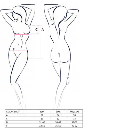 Adara body size chart
