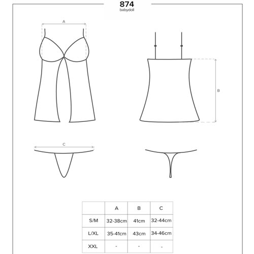 babydoll 874 mpez size chart