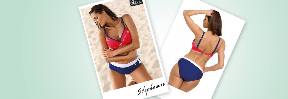 Women's bikini swimwear Marko Stephanie: Red, white and blue in the most playful combination