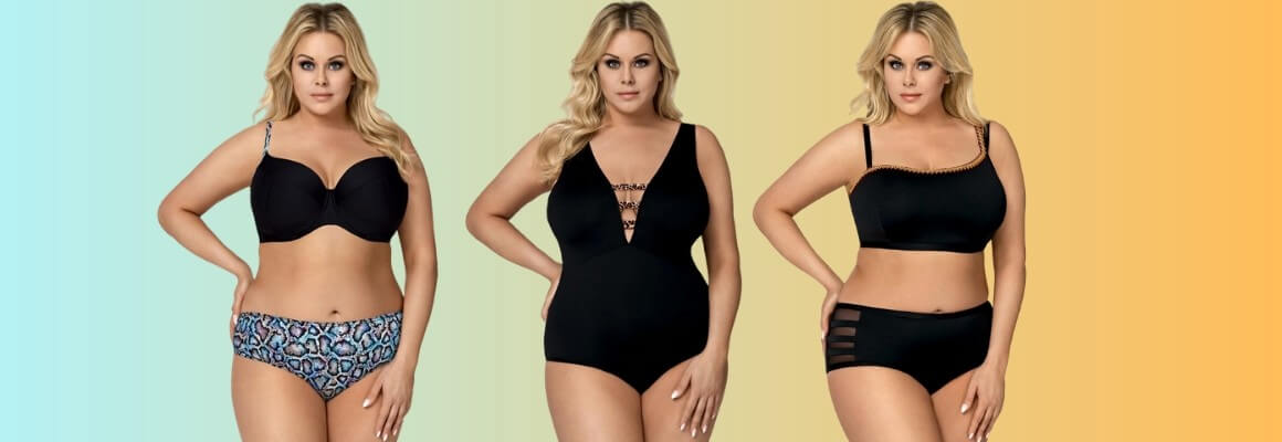 Enjoy the summer with women's swimwear in large sizes and a flawless look