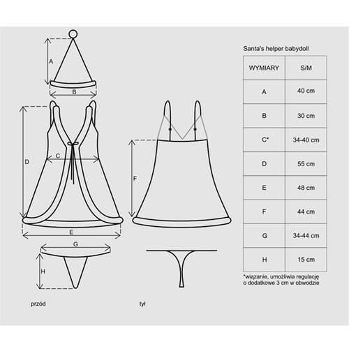 santas helper sizechart