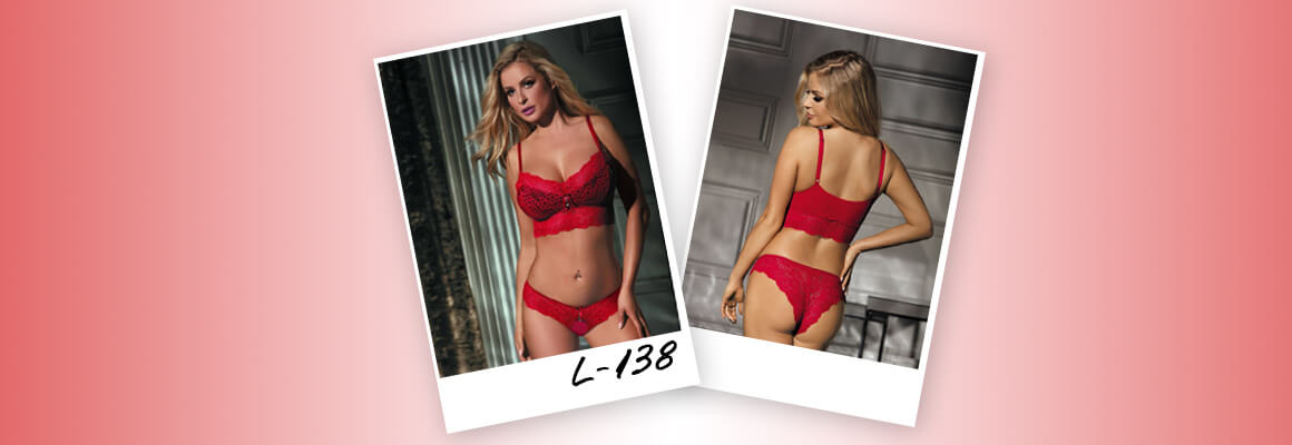 Excellent Beauty Underwear Set L-138 – Time to make red your best friend