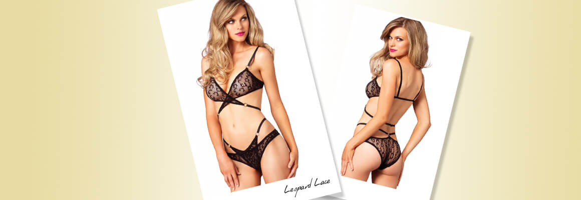 Γυναικείο Σετ Εσωρούχων Leg Avenue Leopard Lace Bra and Panty – Wild thing