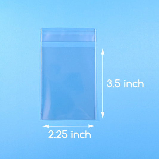 100 Clear Cello Bags, 2.75 X 3.75 Inch HANG TOP: Resealable for Hanging on  Display/pegboard, Trading Card Clear Packaging 2 3/4 X 3 3/4 