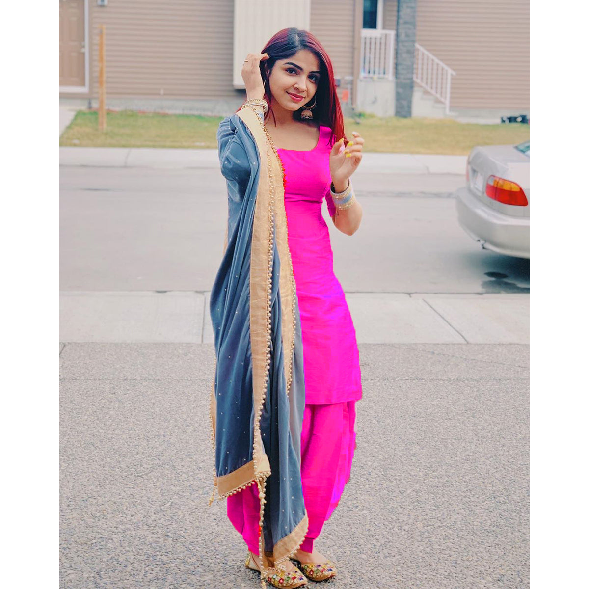 Beautiful Women Suit Salwar With Dupatta Set Modern Style Designing Suit  Her | eBay