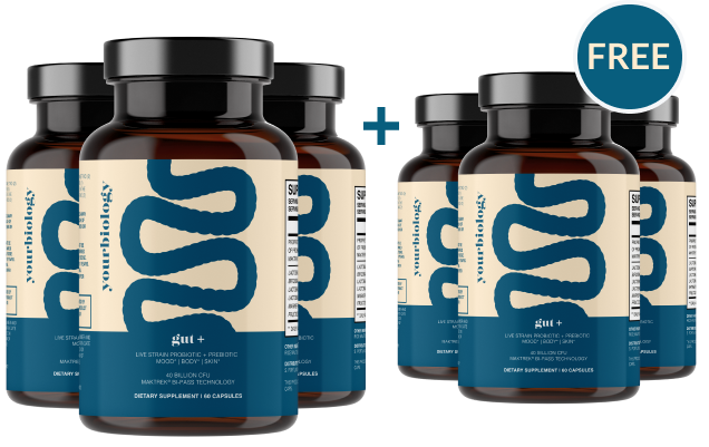 3 Bottles of Gut+ + 3 Free (BF) - YourBiology UK product image