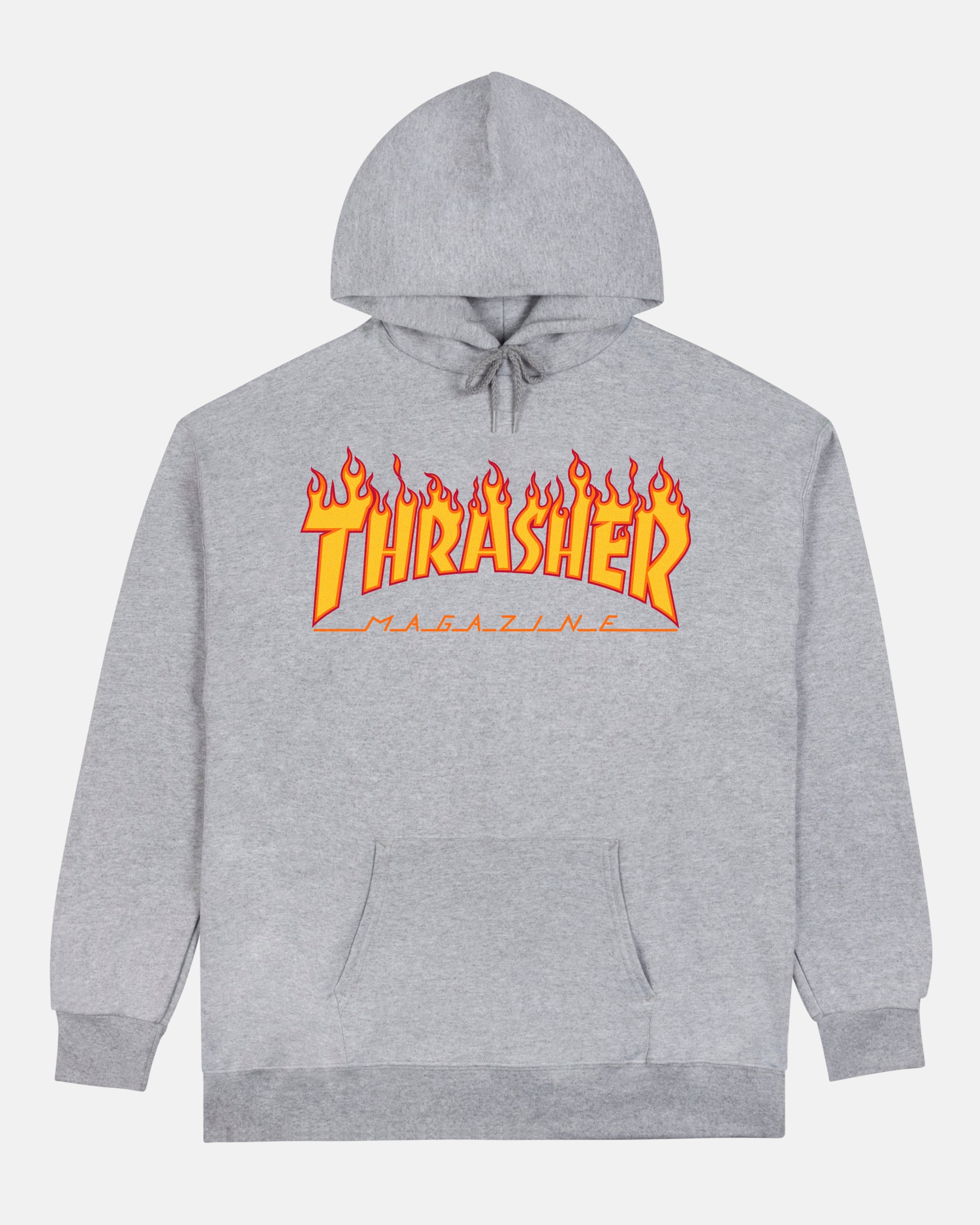 FLAME - HOODIE - GREY - Thrasher Magazine product image