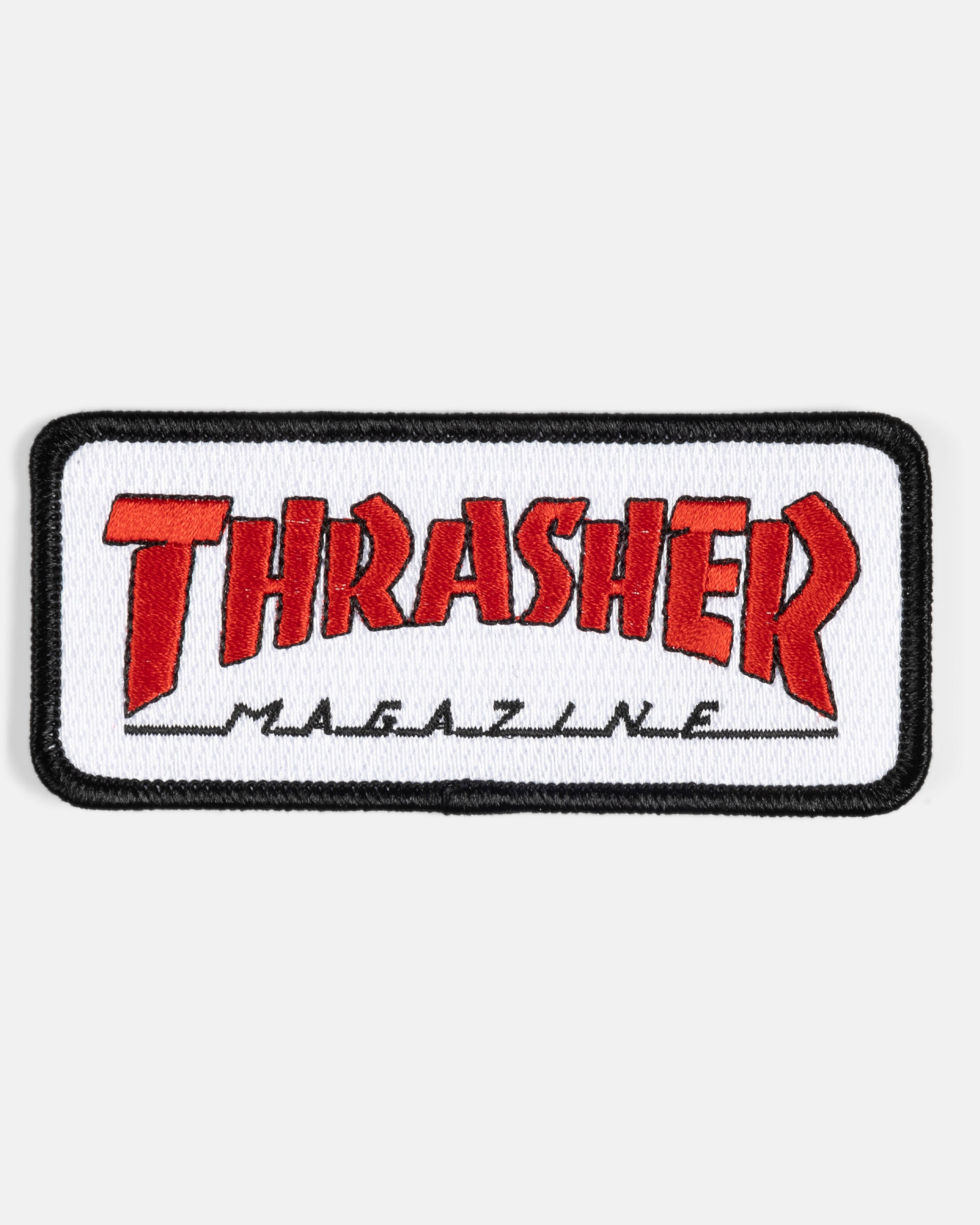 THRASHER MAGAZINE LOGO PATCH | WHITE & BLACK – Thrasher Magazine