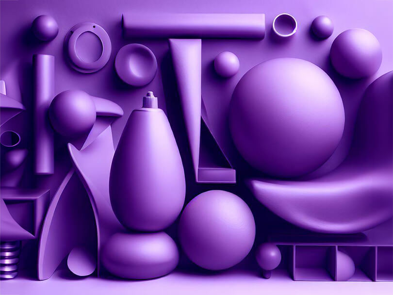 Creative Array of Purple Objects