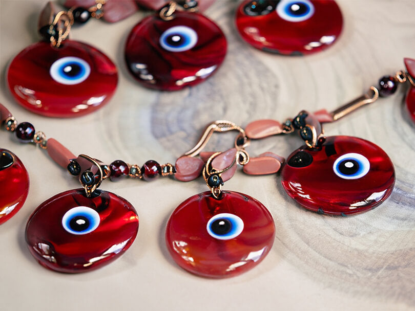 Maroon Evil Eye Jewelry