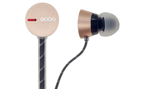 Boom Earwear BEAwesome In Ear Headphones With Microphone and Remote - Black/Gold