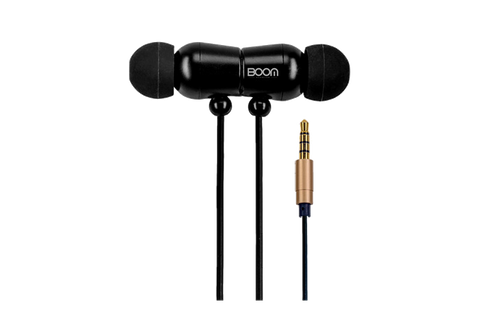 Boom Earwear BEOne In Ear Noise Isolating Headphones With Mic - Black