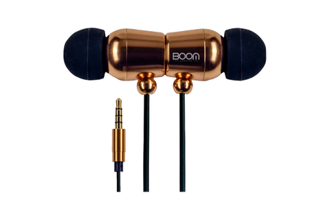 Boom Earwear BEOne In Ear Noise Cancelling Headphones With Mic - Gold Edition