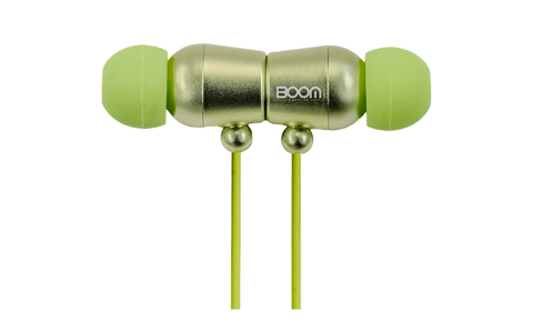 Boom Earwear BEOne In Ear Noise Cancelling Headphones With Mic - Green