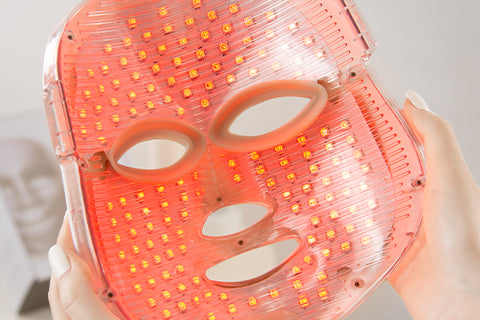How does LED light therapy affect the skin?