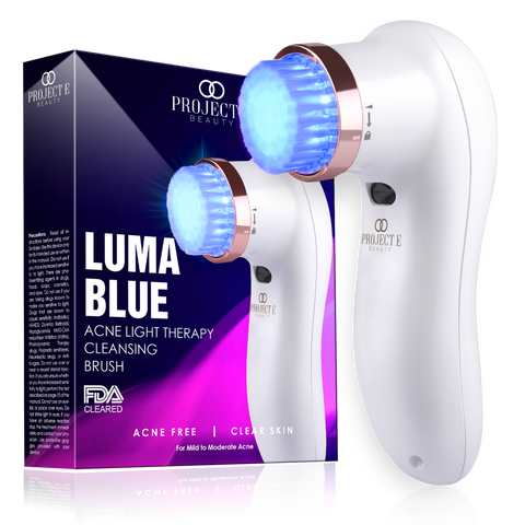 Project E Beauty Luma Blue Acne Light Therapy Cleansing Brush