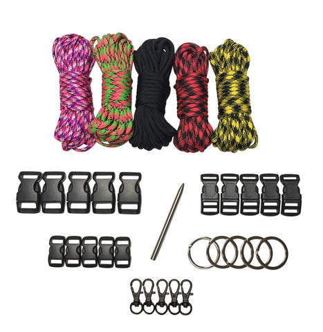 100 ft Multicolored Combo Paracord Kit XL by Stockstill Outdoor Supply