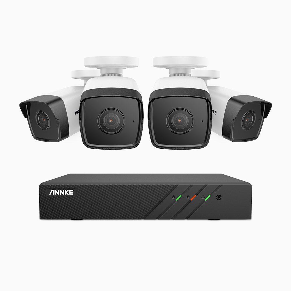 H500 - 3K Super HD 8 Channel 4 Cameras PoE Security System, EXIR 2.0 Night Vision, Built-in Microphone & SD Card Slot,IP67 Water - ANNKE AU product image