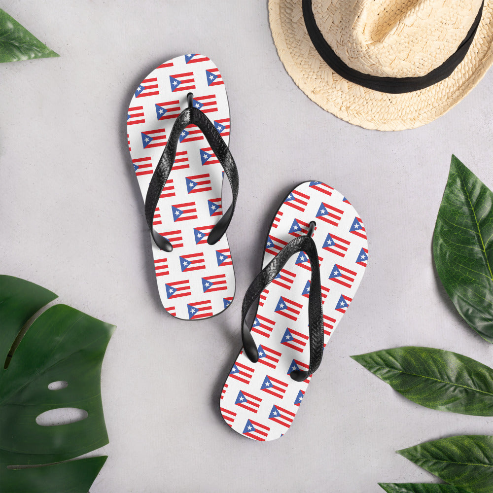 Puerto Rican Flag Flip Flops – Platano Verde Designs