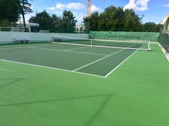 Construction court de tennis résine synthétique