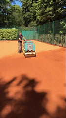 Compactage du court de tennis que nous avons construit