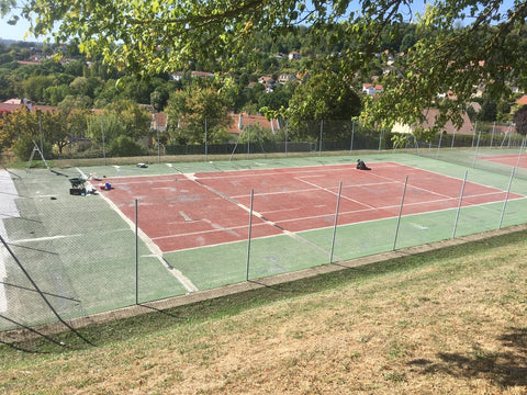 Réparation des fissures terrains de tennis Béton Poreux