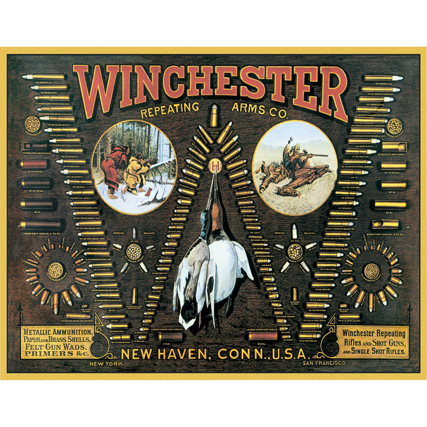 Winchester Fishing Tackle Tin Sign - Army Navy Gear