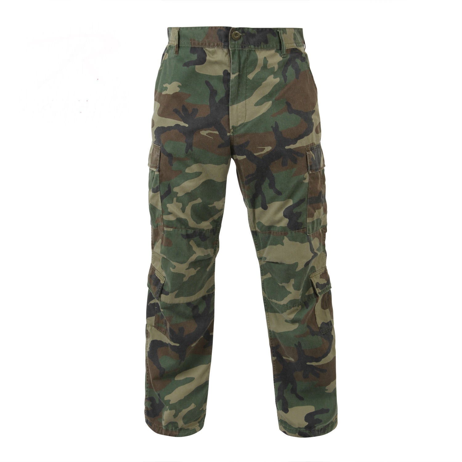 Vintage Paratrooper Fatigue Pants Woodland Camouflage