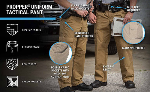 reinforced tactical uniform pants ripstop fabric cargo pockets