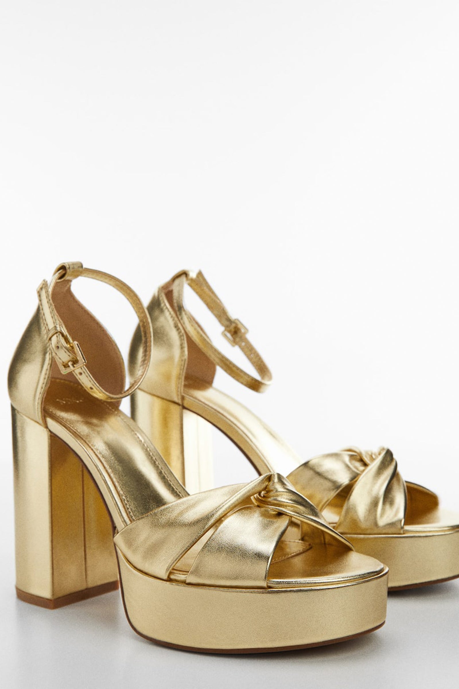 Gianvito Rossi: Gold Metallic Heeled Sandals | SSENSE Canada