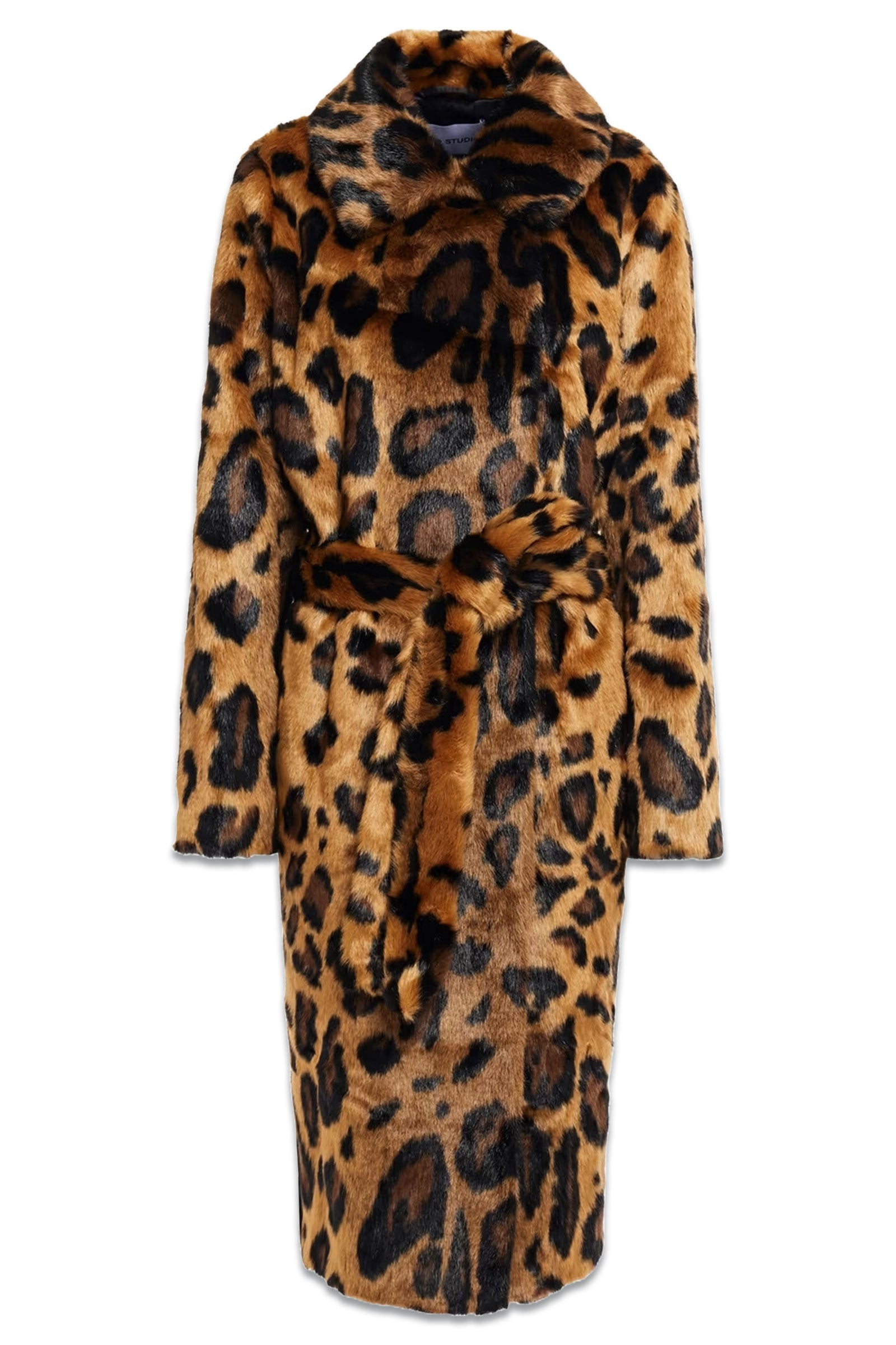 STAND STUDIO Tinley belted faux fur coat