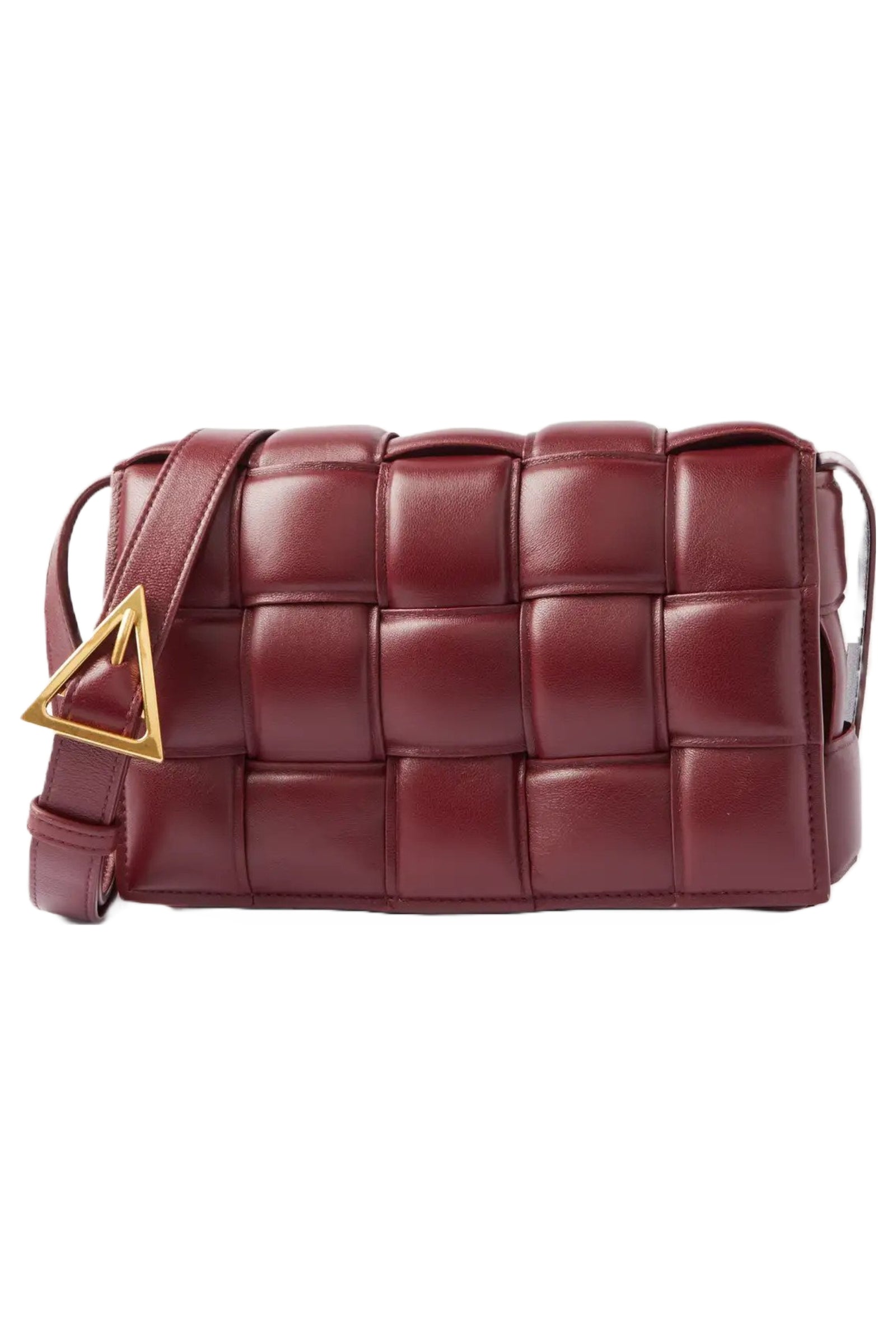 Bottega Veneta Mini Padded Cassette Intrecciato Leather Crossbody Bag In  Burgundy