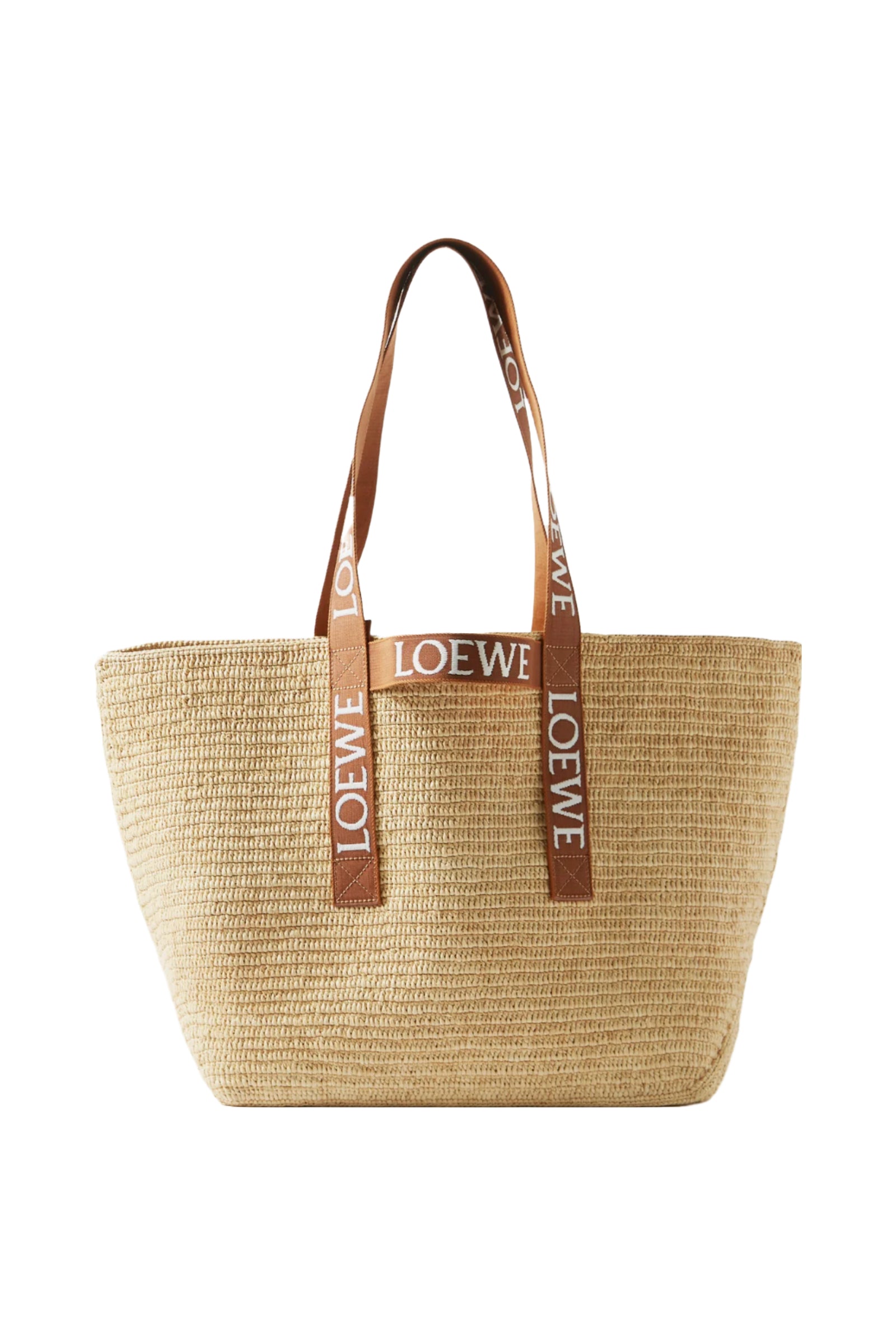 Loewe Fold Raffia Shopper Tote Bag