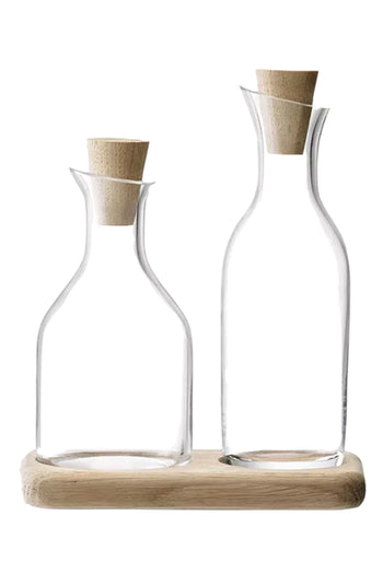 LSA International Serve Oil & Vinegar Glass Bottle Pourers with