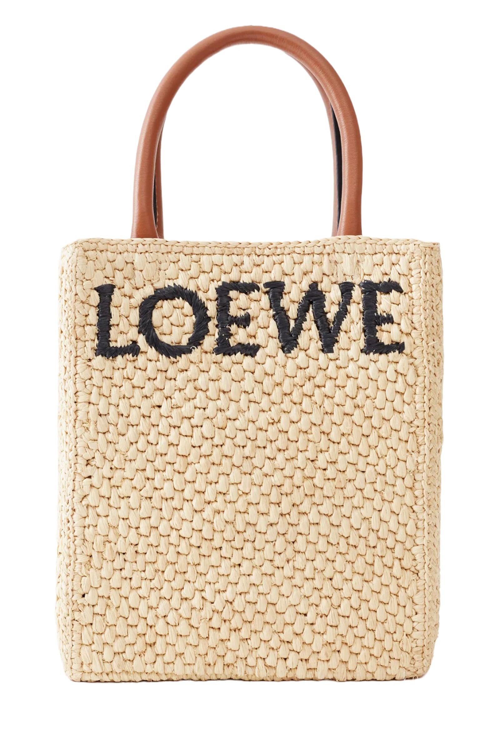 Loewe Fold Raffia Tote Bag in Natural