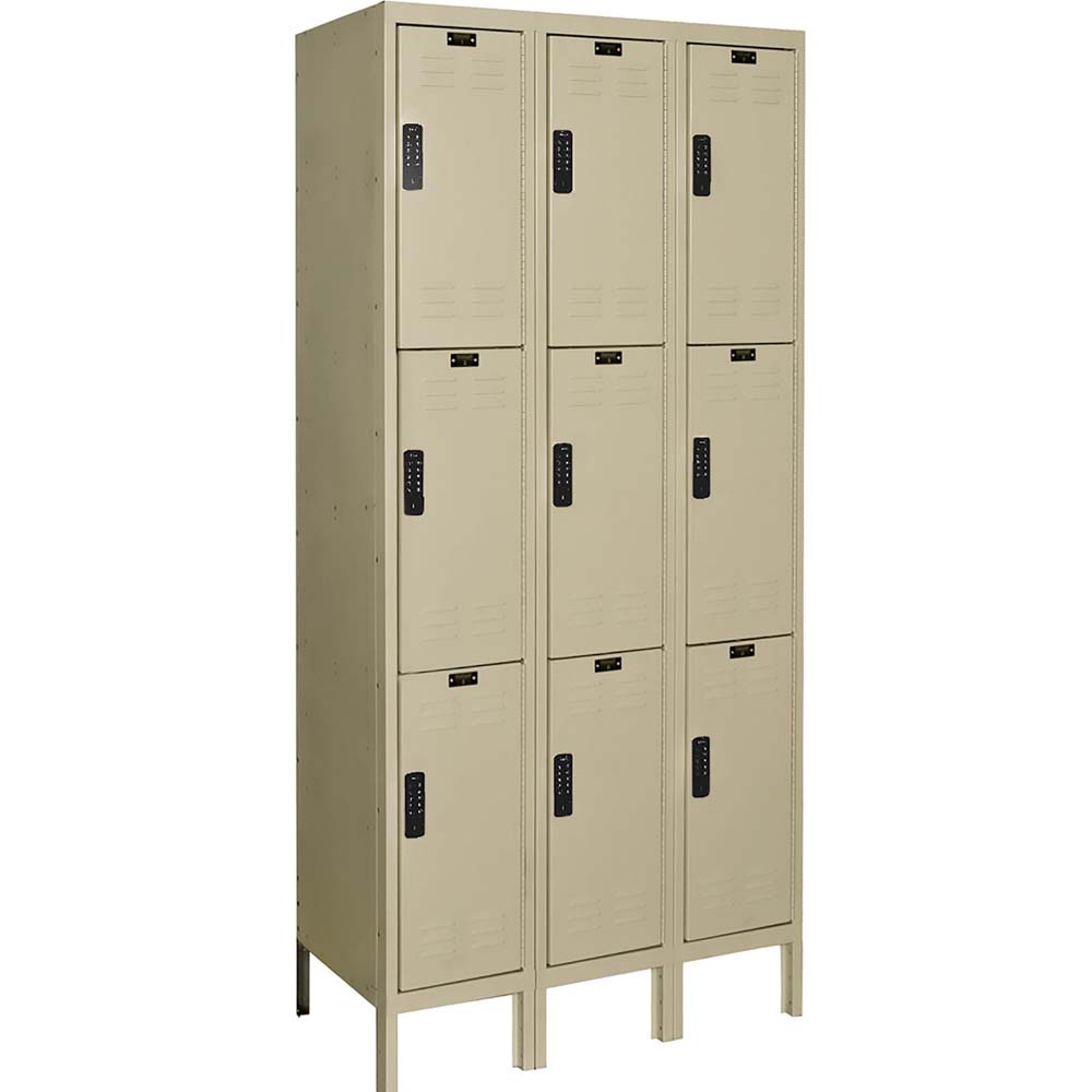 Hallowell DigiTech Electronic Locker 36"W x 15"D x 78"H, Triple Tier, 3-Wide Assembled