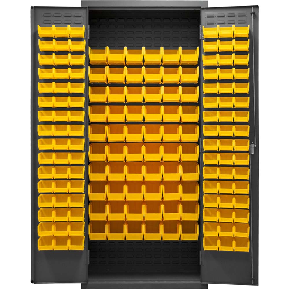 Durham Cabinet, 156 Yellow Bins, 36 X 18 X 84