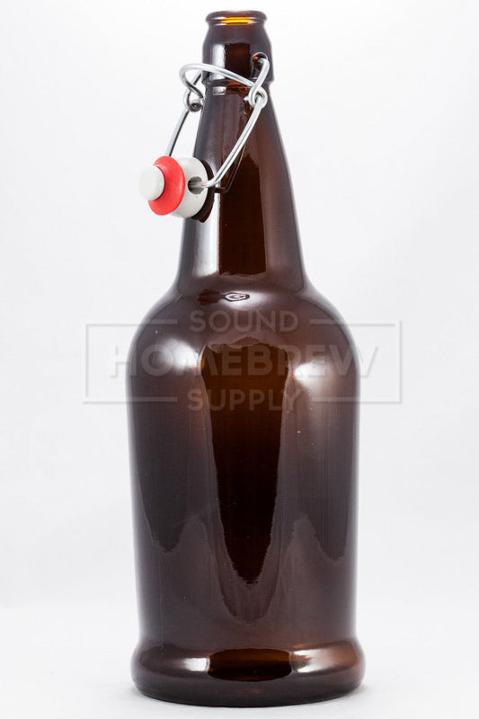 1 Liter Amber E.Z. Cap Bottle - Case of 12