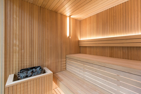 sauna made out of aspen wood in Estonia