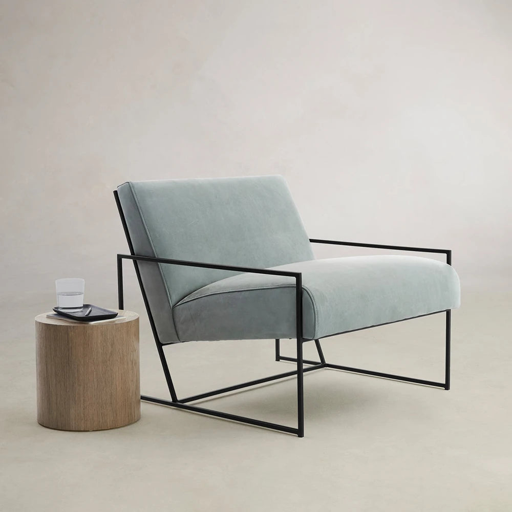 Mercey Chair - Nubuck Leather Tide