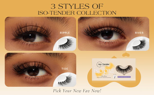 Iso-Tender lashes for a sophisticated makeup look