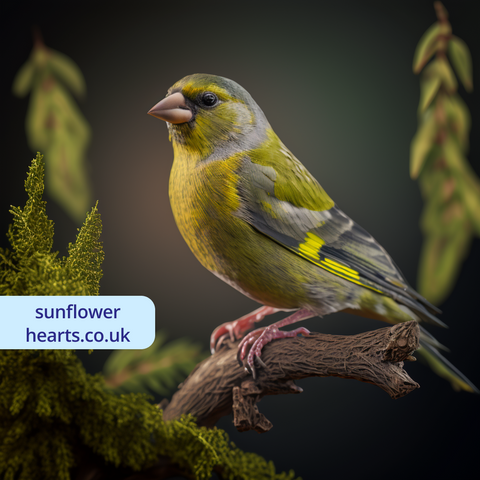 greenfinch garden bird, sunflower chip
