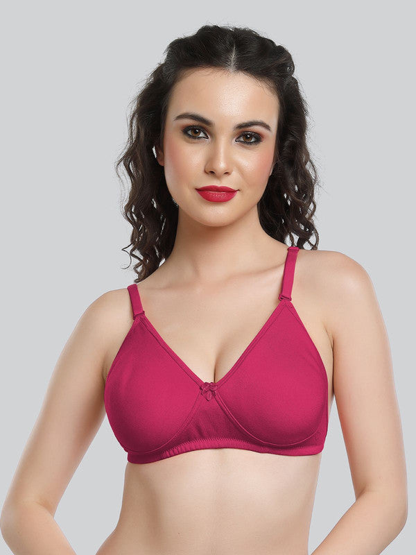 Lovable Black Non Padded Non Wired Full Coverage Bra LE-230-Black - Lovable  India