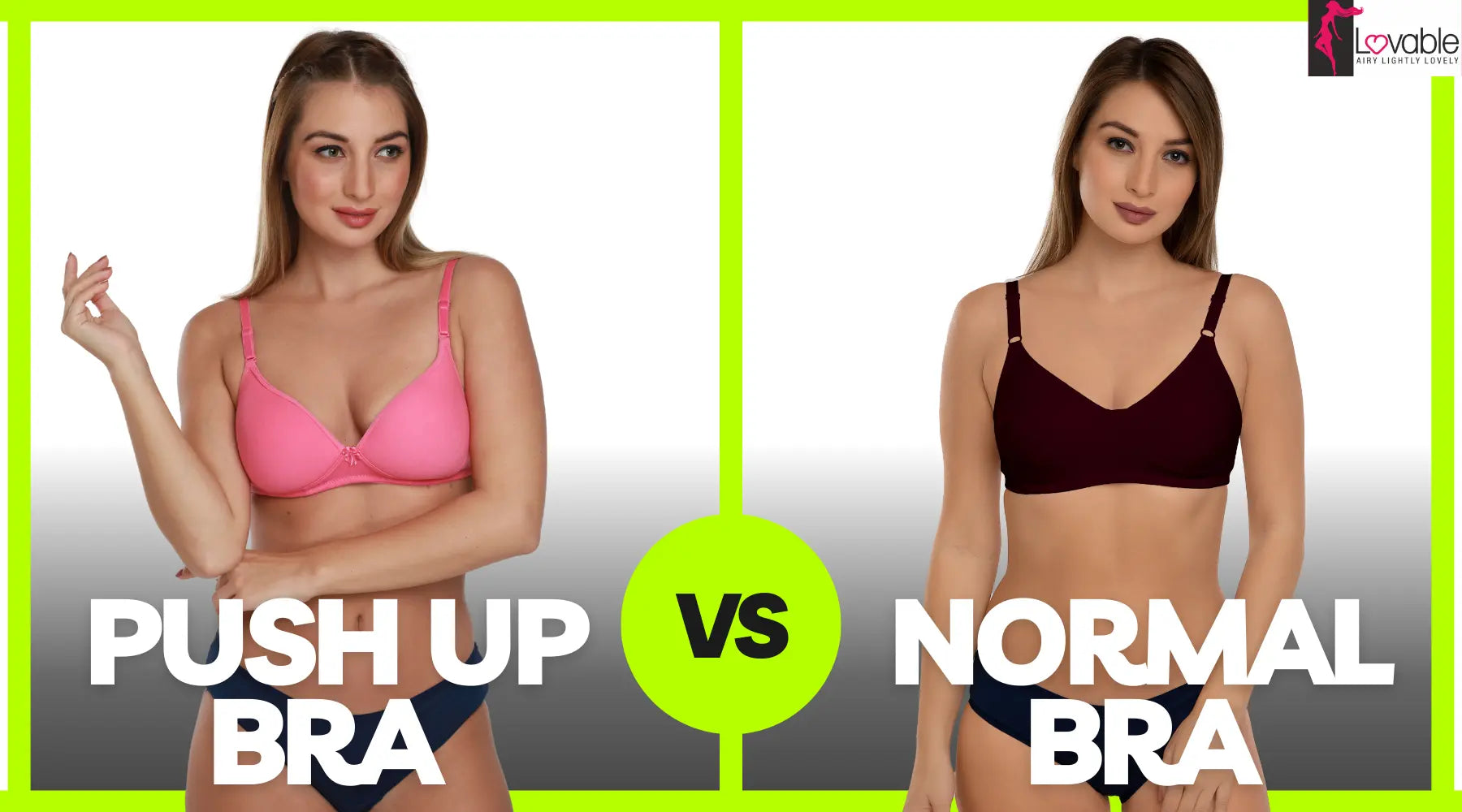 Push up bras vs normal discount