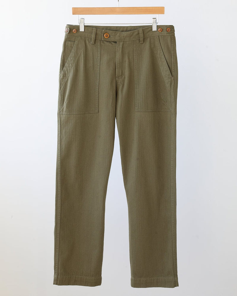 Herringbone Camp Pocket Trouser - Army – Corridor