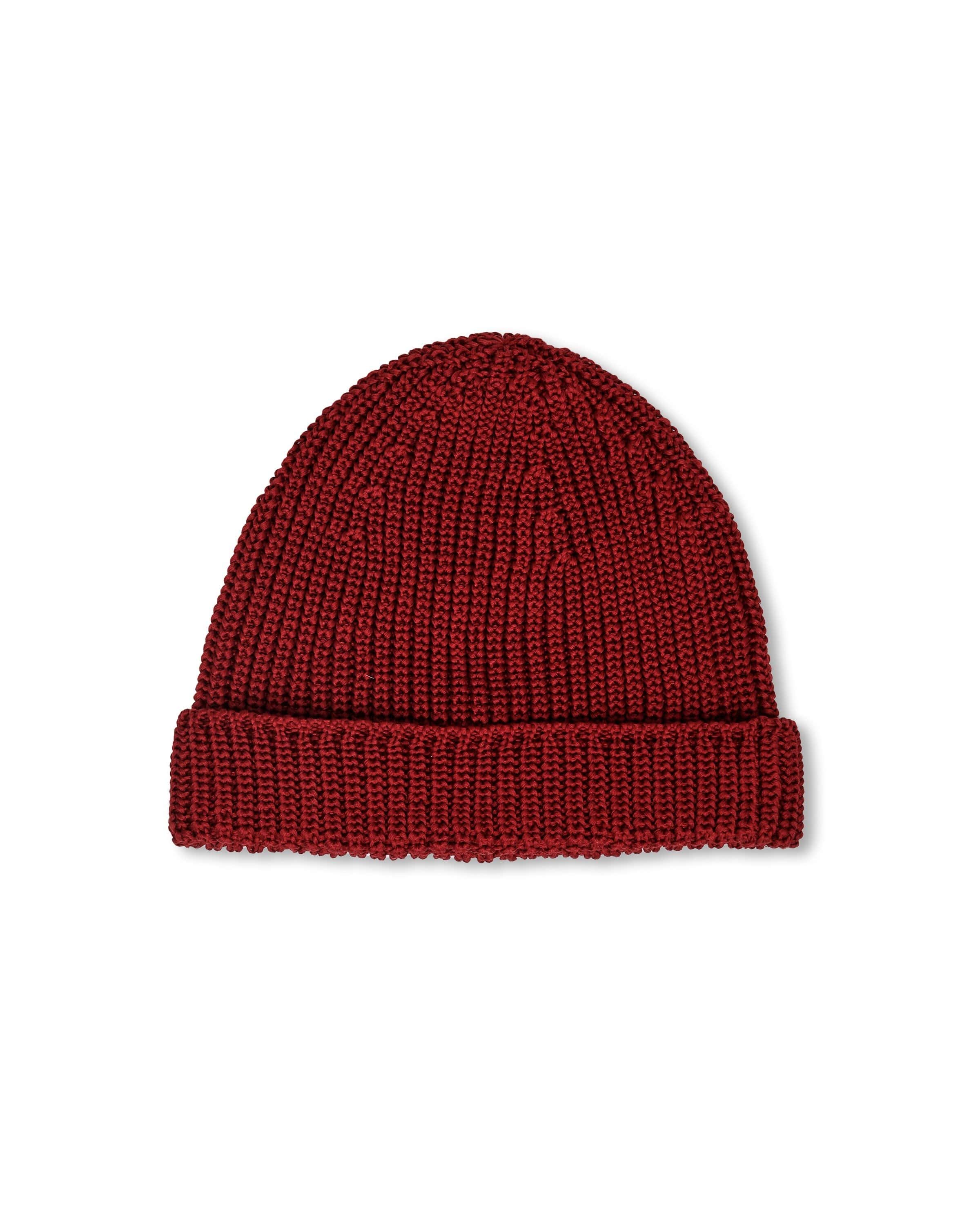 Mercerized Crimson Cotton Beanie