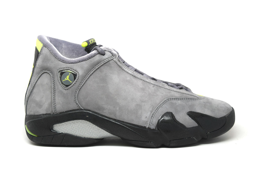 jordan 14 graphite chartreuse