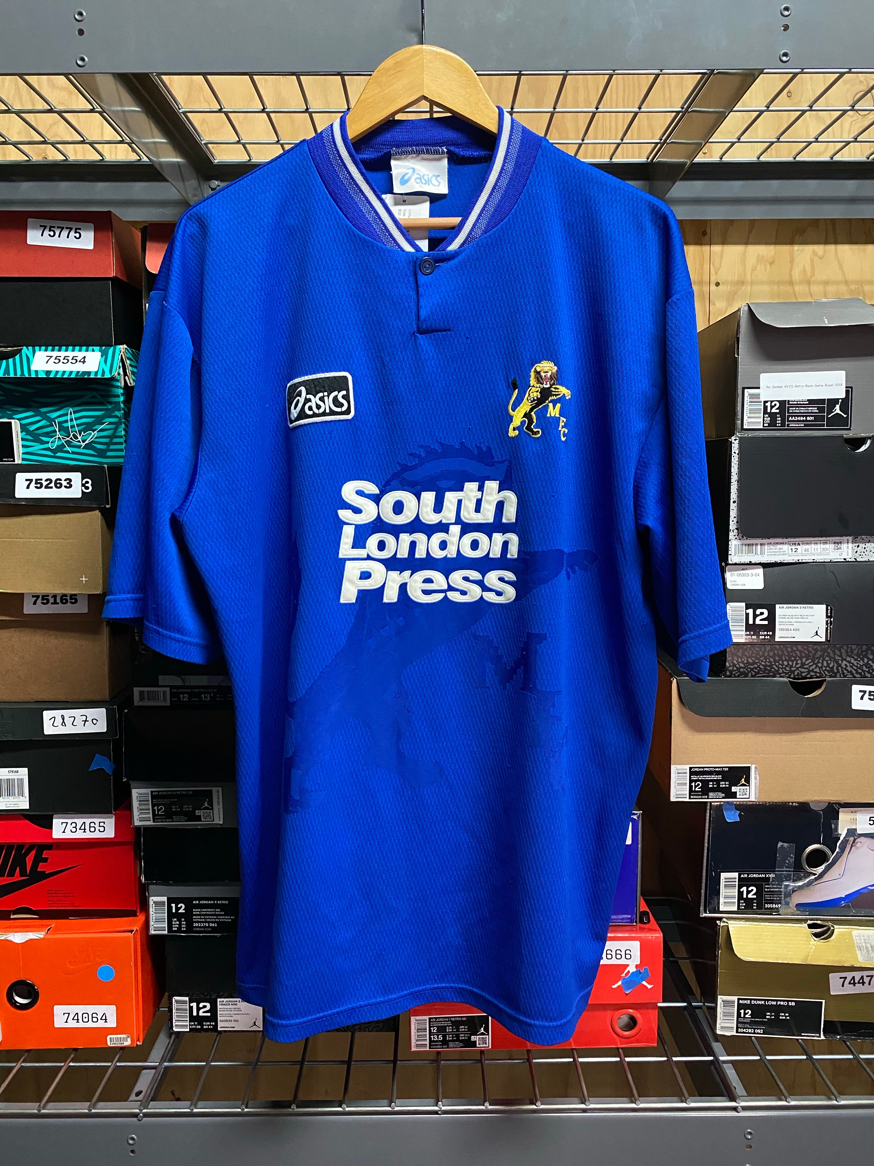 Rare Vintage #2 Asics Millwall 1997 1998 1999 Home Football Shirt Soccer  Jersey
